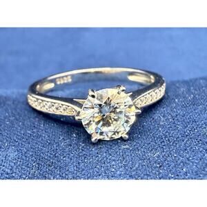 1.8CT Round Moissanite Solitaire Ring Sz 11